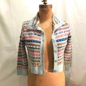 Free People 3/4 sleeve cardigan sweater shrug sz S